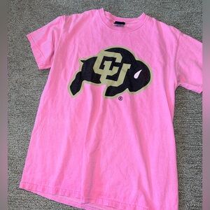Neon pink CU buffs tshirt